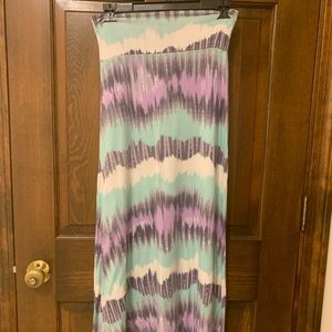 Charlotte Russe colorful maxi skirt- small